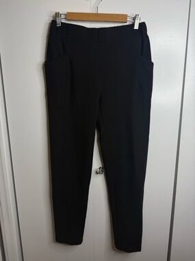 Betabrand Skinny Ankle Pants with Pockets Black Size Large